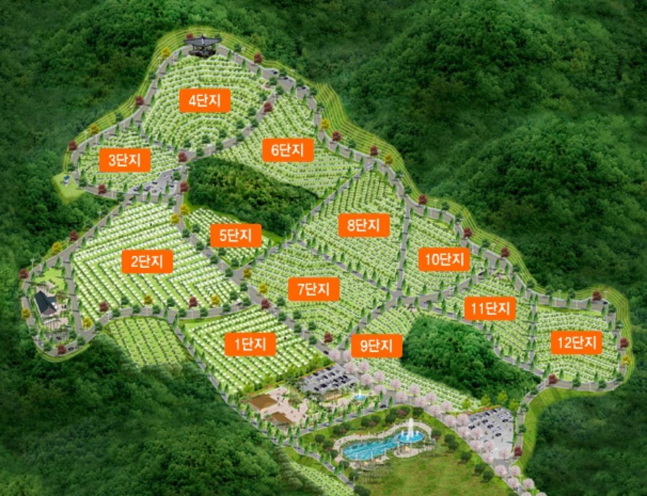 (재)화산추모공원(봉안) 시설 사진 (출처: e하늘 장사정보시스템)
